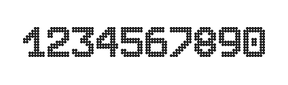 8×11数字点阵字体 ddN811AA1526