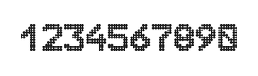 8×11数字点阵字体 ddN811AA1532