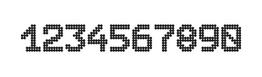 8×11数字点阵字体 ddN811AA1533