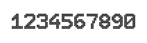 8×11数字点阵字体 ddN811AA1536