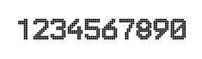 8×11数字点阵字体 ddN811AA1537