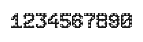8×11数字点阵字体 ddN811AA1541