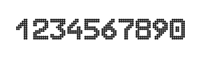 8×11数字点阵字体 ddN811AA1542