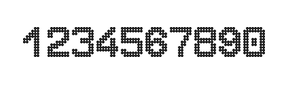 8×11数字点阵字体 ddN811AA1544