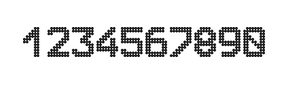 8×11数字点阵字体 ddN811AA1546