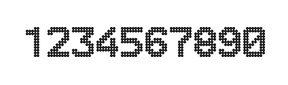 8×11数字点阵字体 ddN811AA1547