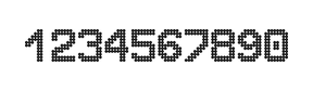 8×11数字点阵字体 ddN811AA1549