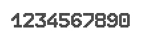 8×11数字点阵字体 ddN811AA1552