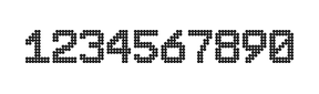 8×11数字点阵字体 ddN811AA1555