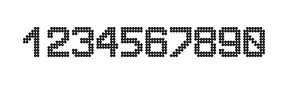 8×11数字点阵字体 ddN811AA1558