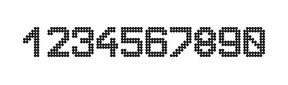 8×11数字点阵字体 ddN811AA1559