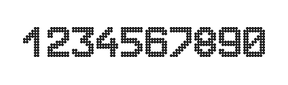 8×11数字点阵字体 ddN811AA1561