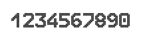 8×11数字点阵字体 ddN811AA1564