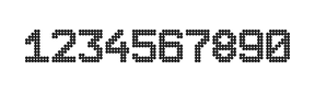 8×11数字点阵字体 ddN811AA1565