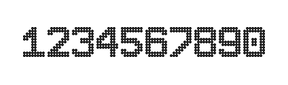 8×11数字点阵字体 ddN811AA1566