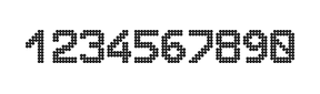 8×11数字点阵字体 ddN811AA1567