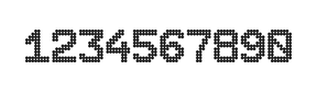 8×11数字点阵字体 ddN811AA1568