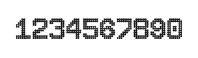 8×11数字点阵字体 ddN811AA1569