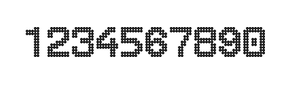 8×11数字点阵字体 ddN811AA1571