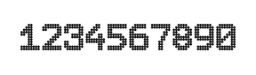 8×11数字点阵字体 ddN811AA1576
