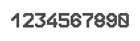 8×11数字点阵字体 ddN811AA1577