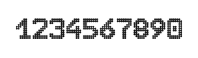 8×11数字点阵字体 ddN811AA1581