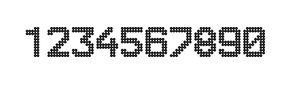8×11数字点阵字体 ddN811AA1583