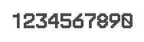 8×11数字点阵字体 ddN811AA1585