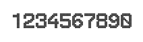 8×11数字点阵字体 ddN811AA1586