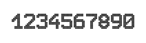 8×11数字点阵字体 ddN811AA1589
