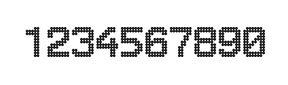 8×11数字点阵字体 ddN811AA1591