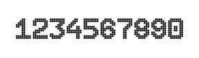8×11数字点阵字体 ddN811AA1593