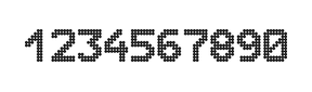 8×11数字点阵字体 ddN811AA1594