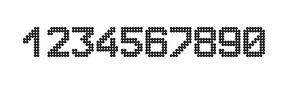8×11数字点阵字体 ddN811AA1595