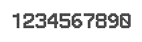 8×11数字点阵字体 ddN811AA1598
