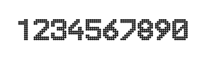 8×11数字点阵字体 ddN811AA1601