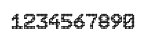 8×11数字点阵字体 ddN811AA1603