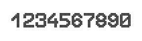 8×11数字点阵字体 ddN811AA1606