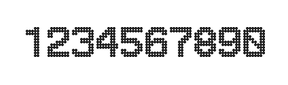 8×11数字点阵字体 ddN811AA1608