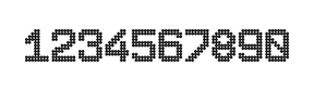 8×11数字点阵字体 ddN811AA1611