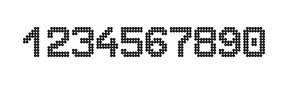 8×11数字点阵字体 ddN811AA1615