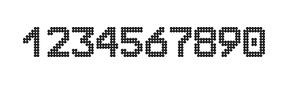 8×11数字点阵字体 ddN811AA1616