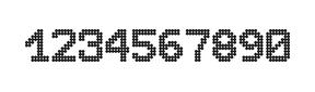 8×11数字点阵字体 ddN811AA1627