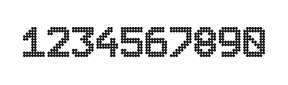 8×11数字点阵字体 ddN811AA1630