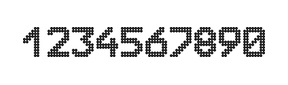 8×11数字点阵字体 ddN811AA1635