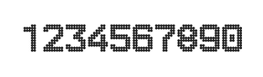 8×11数字点阵字体 ddN811AA1637