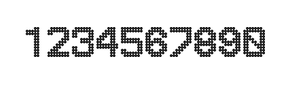 8×11数字点阵字体 ddN811AA1638