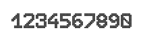8×11数字点阵字体 ddN811AA1641