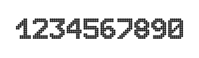 8×11数字点阵字体 ddN811AA1643