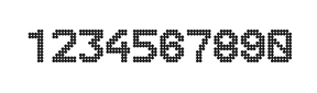 8×11数字点阵字体 ddN811AA1645